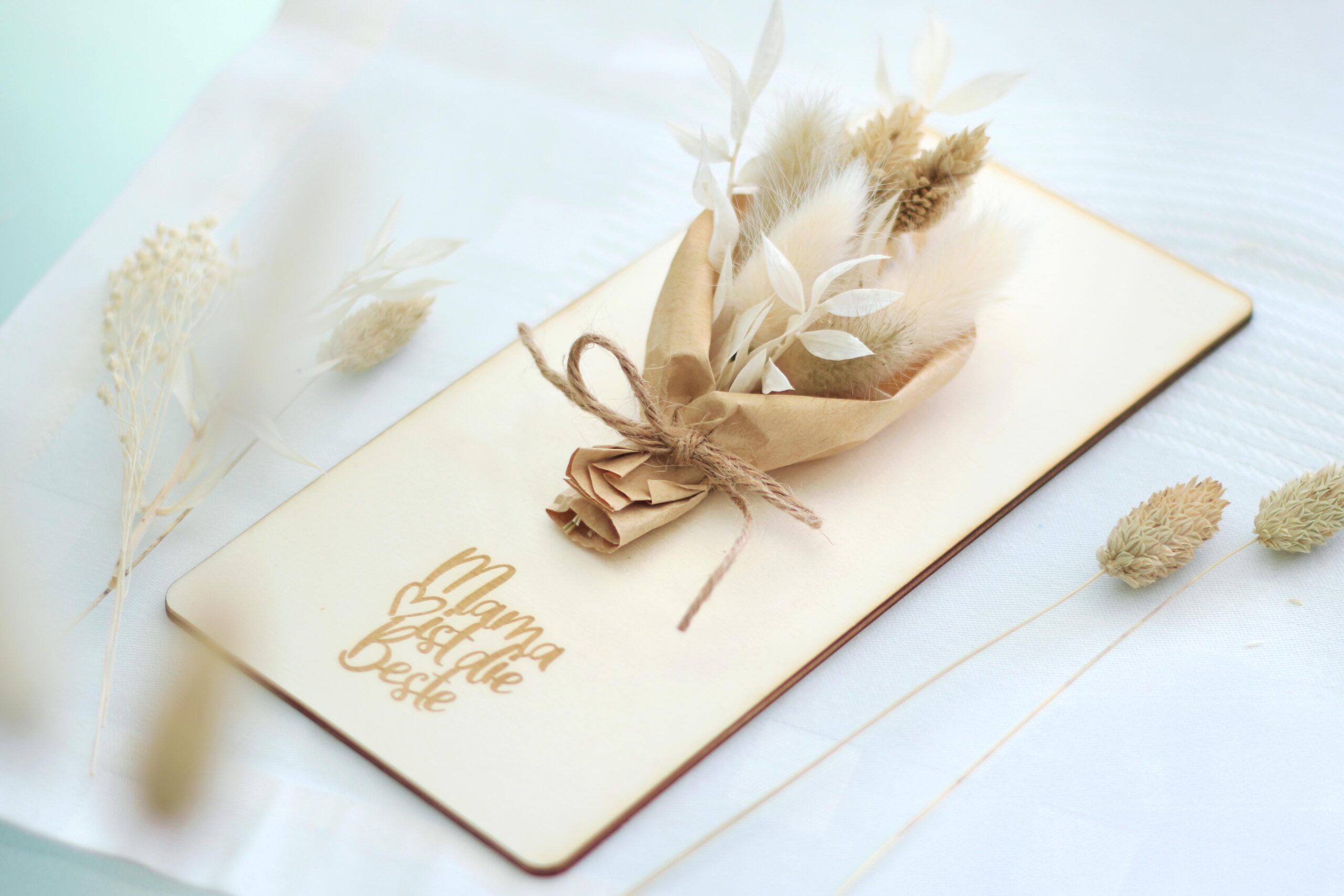 Holzkarte zum Muttertag