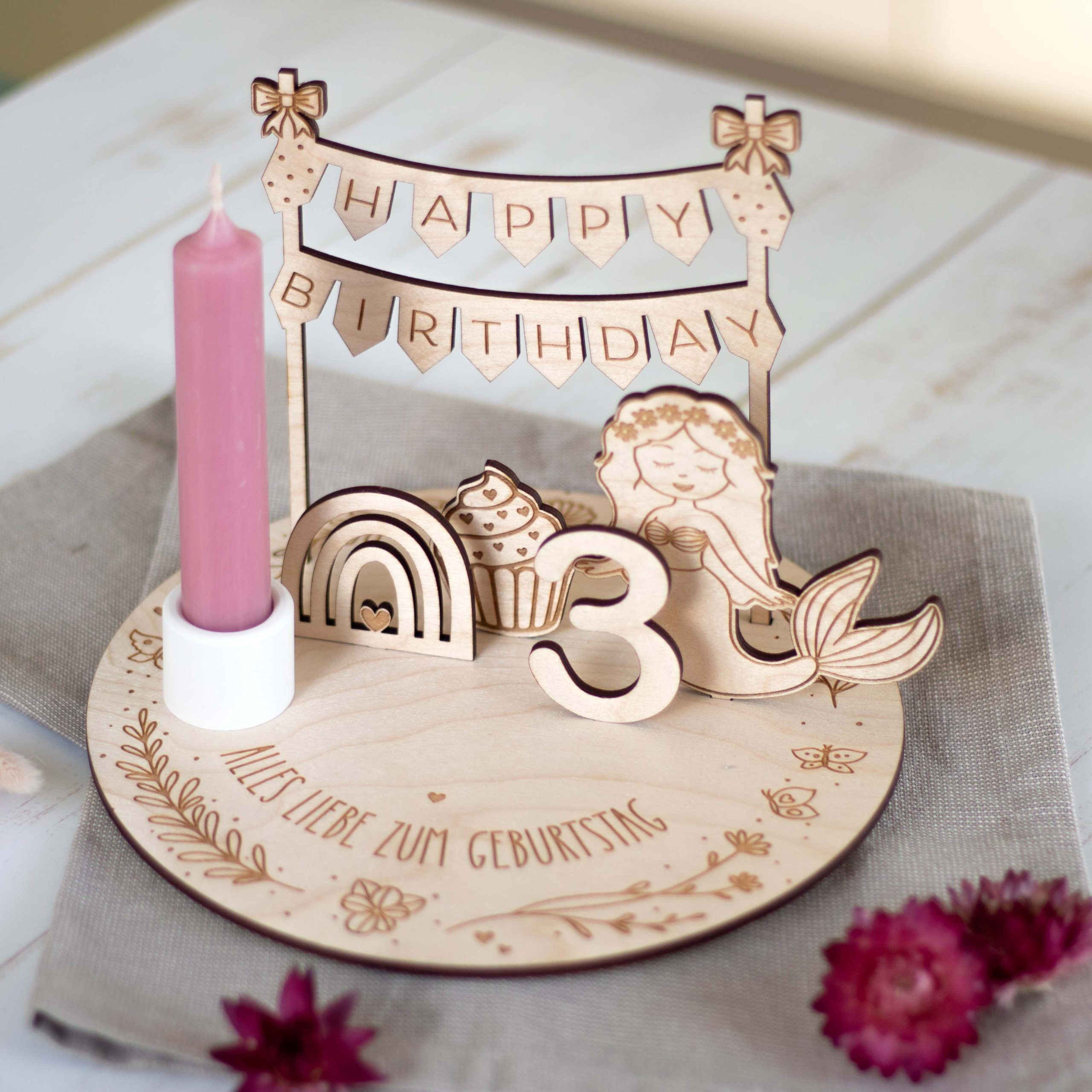 Süßer Geburtstagsteller mit vielen Möglichkeiten