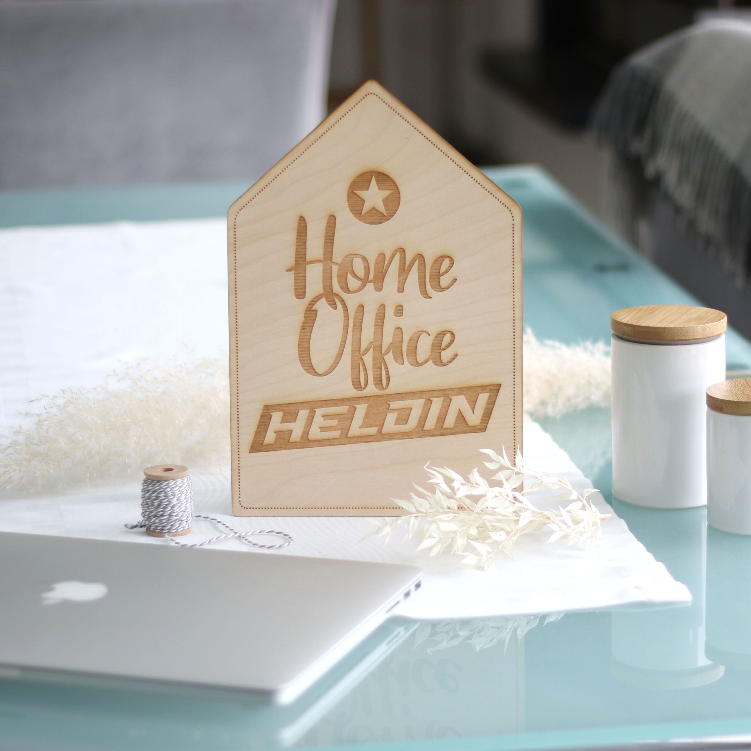 Schild Homeoffice Heldin