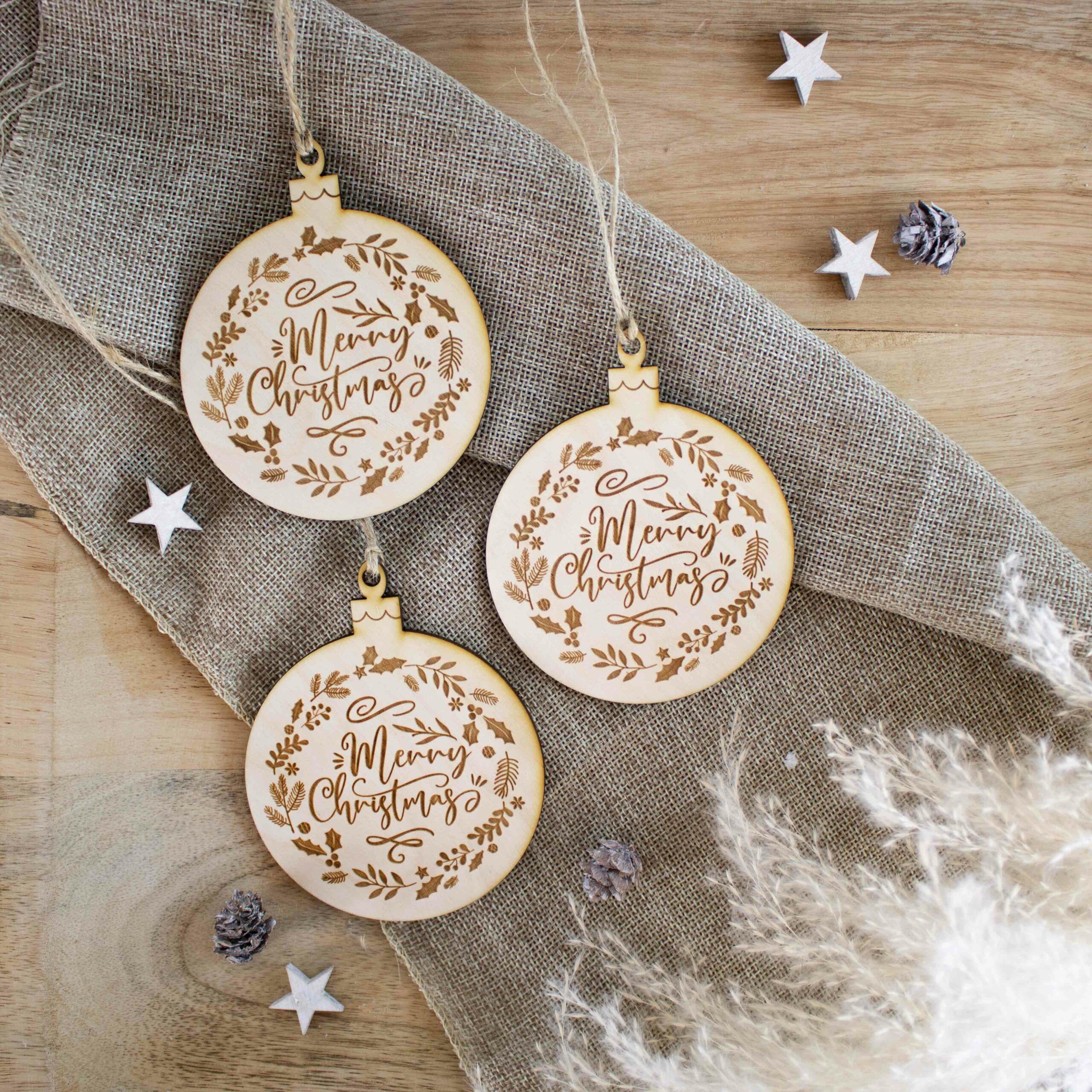 Christbaumkugel "Merry Christmas" – Bild 3