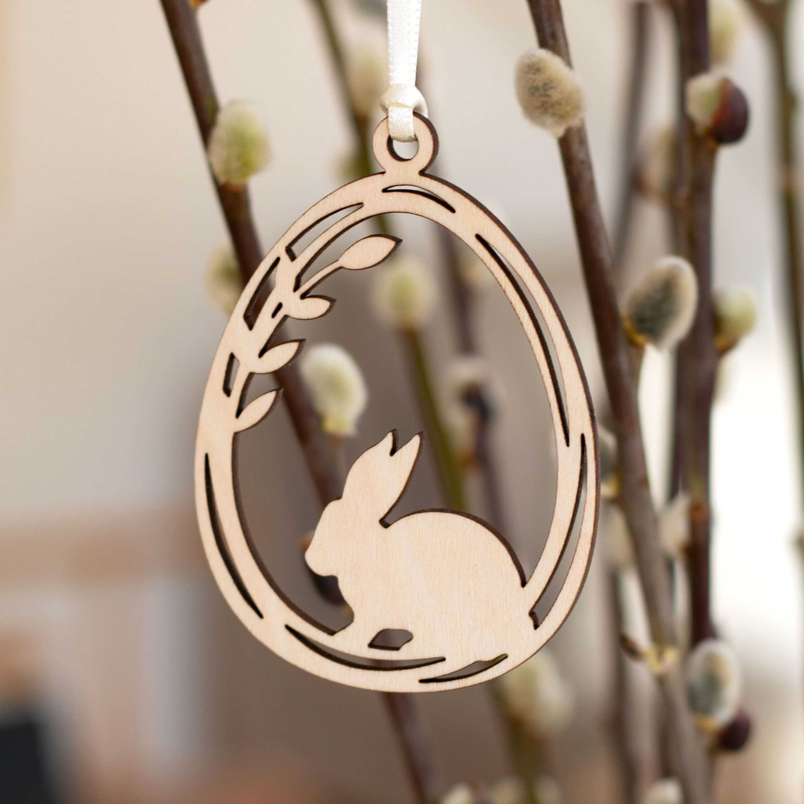 Holzanhänger Ostereier 6er-Set – Bild 6