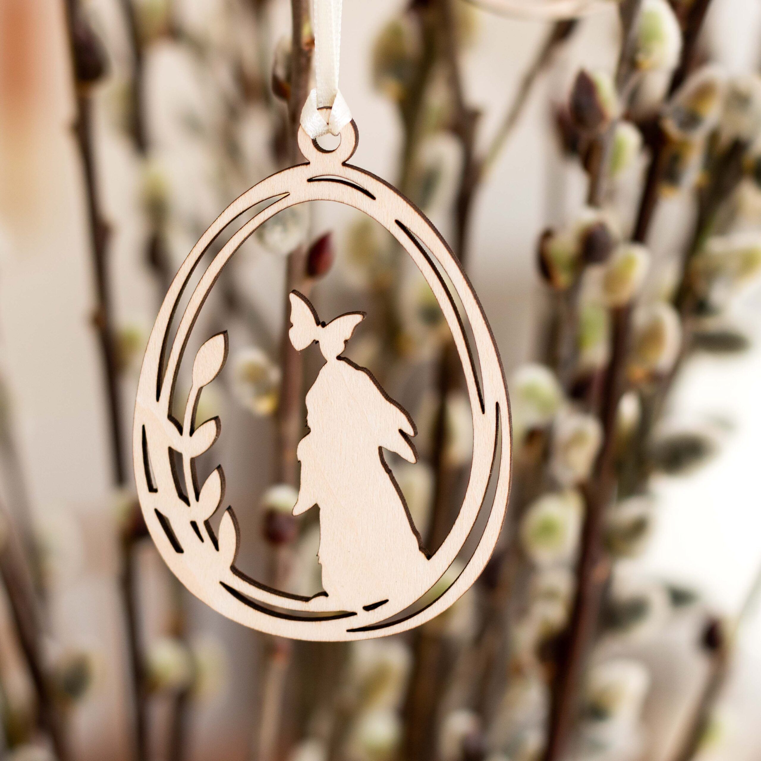 Holzanhänger Ostereier 6er-Set – Bild 7