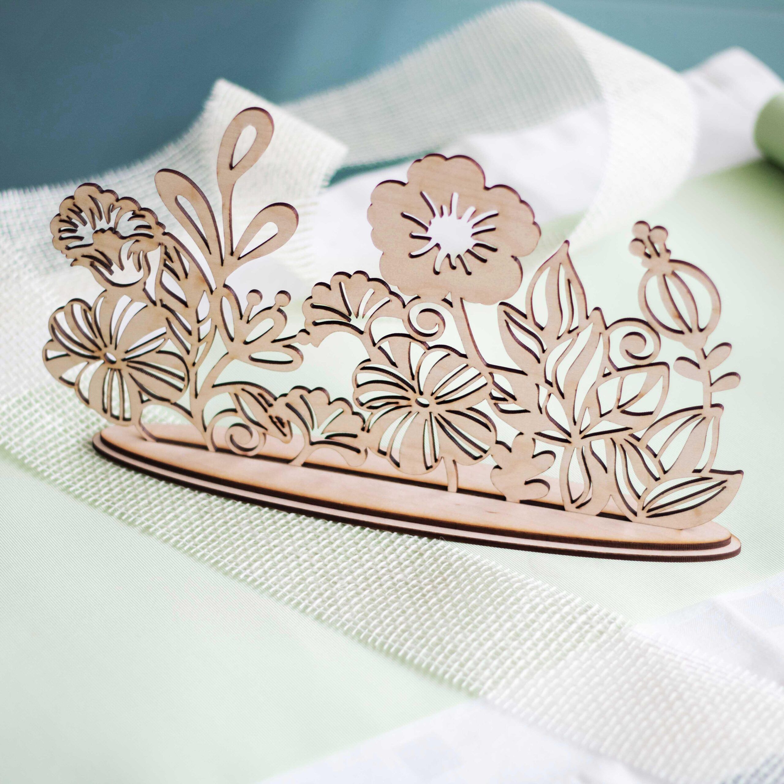 Blumenwiese aus Holz