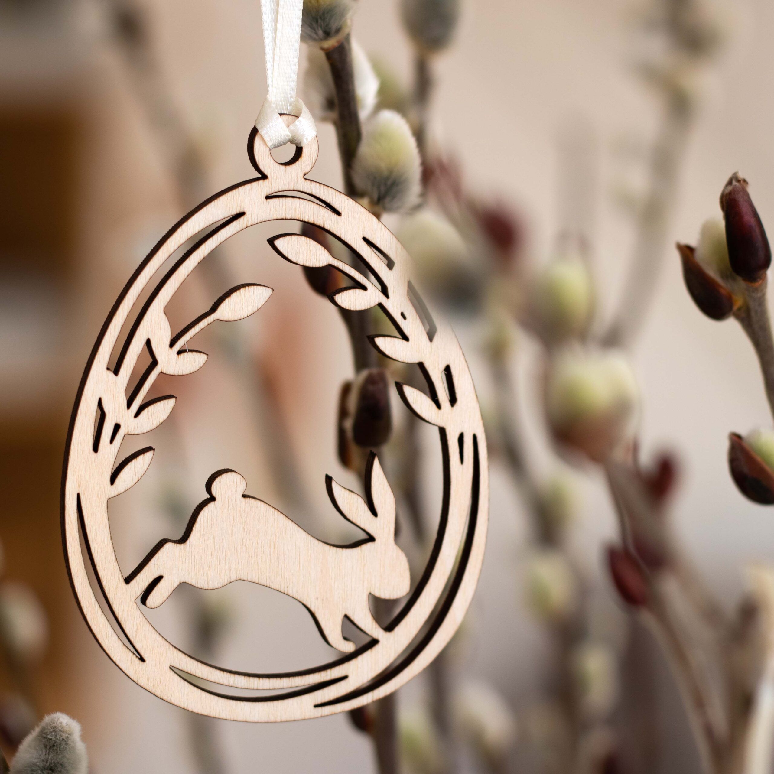 Holzanhänger Ostereier 6er-Set – Bild 3