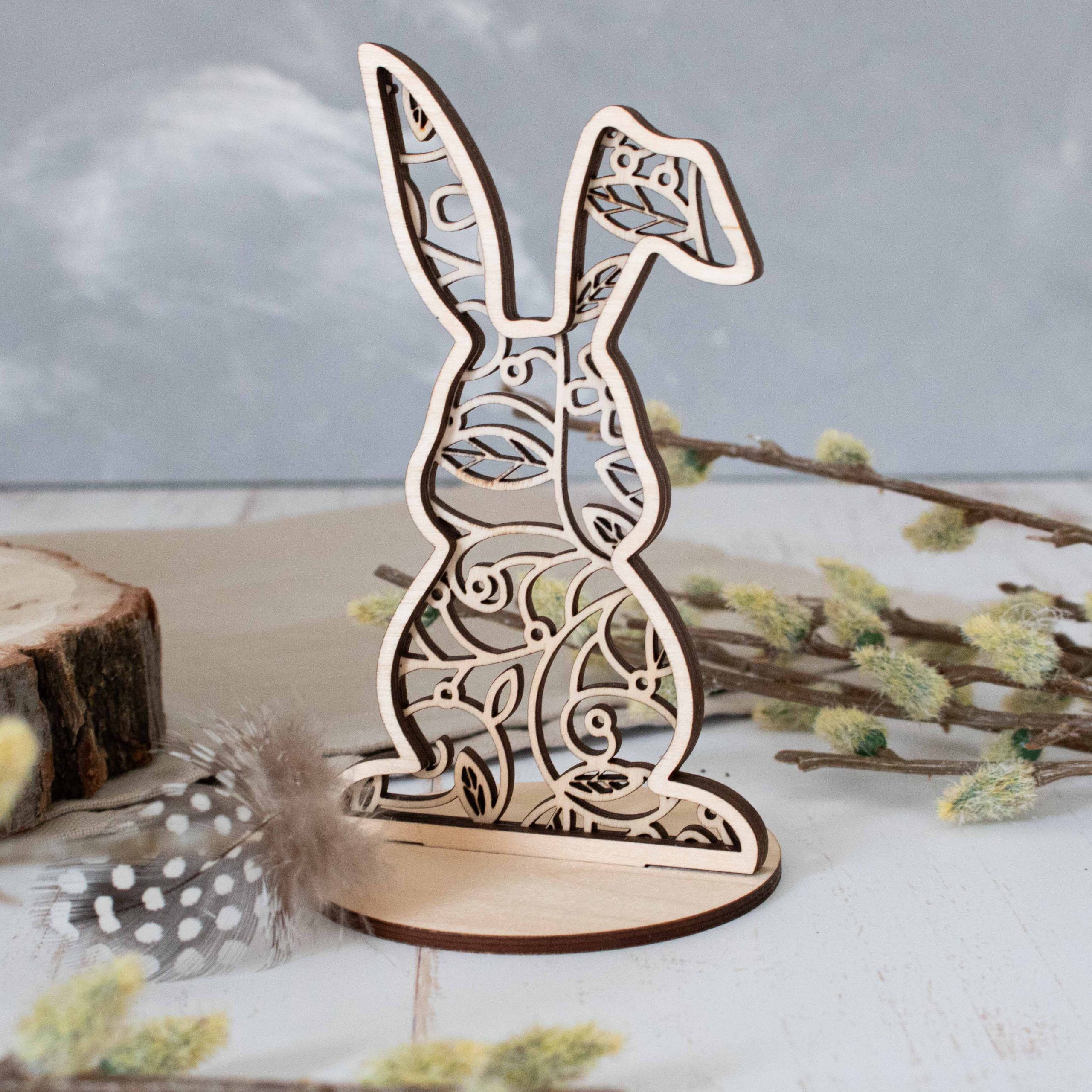 Florale Hasen (3er-Set) – Bild 4