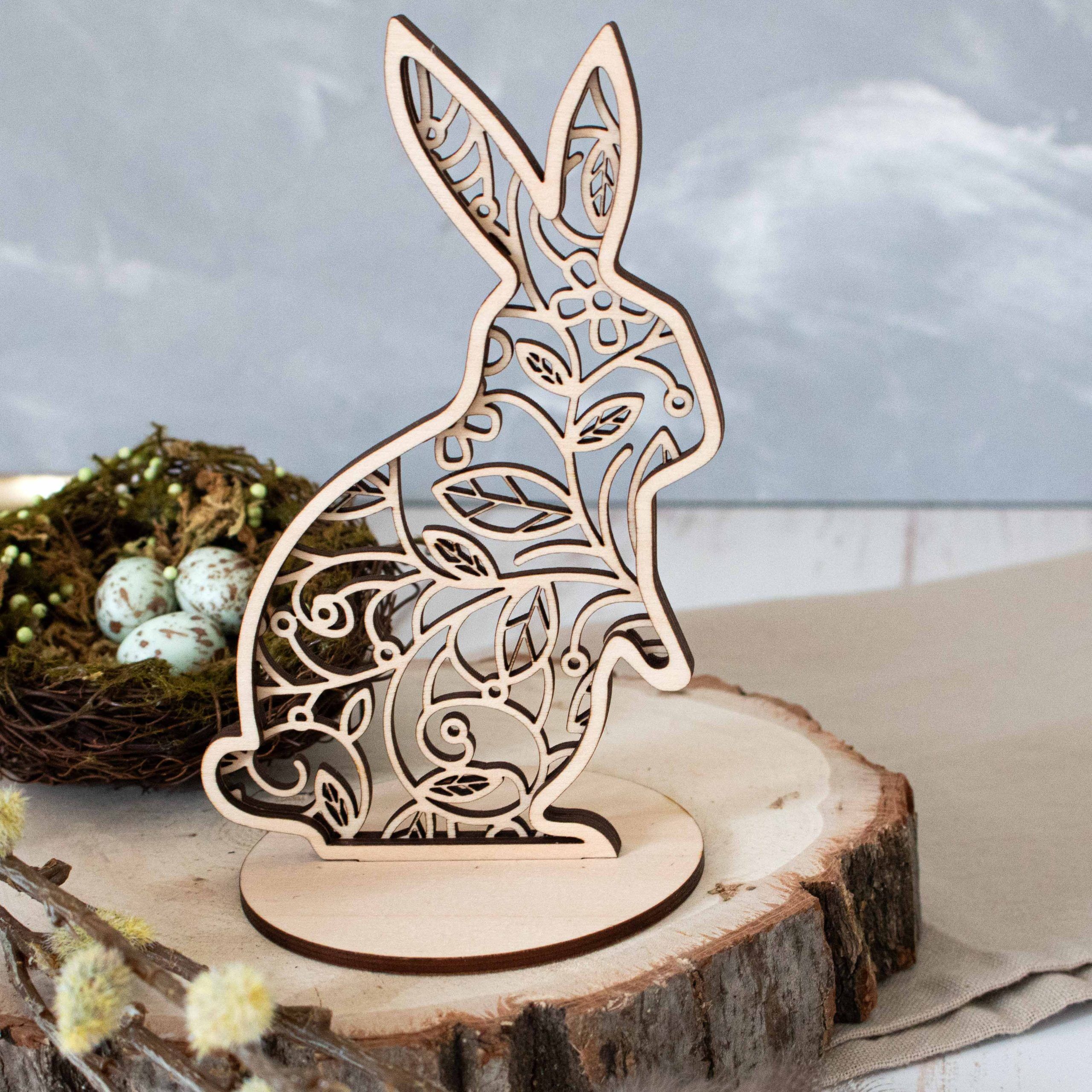 Florale Hasen (3er-Set) – Bild 2