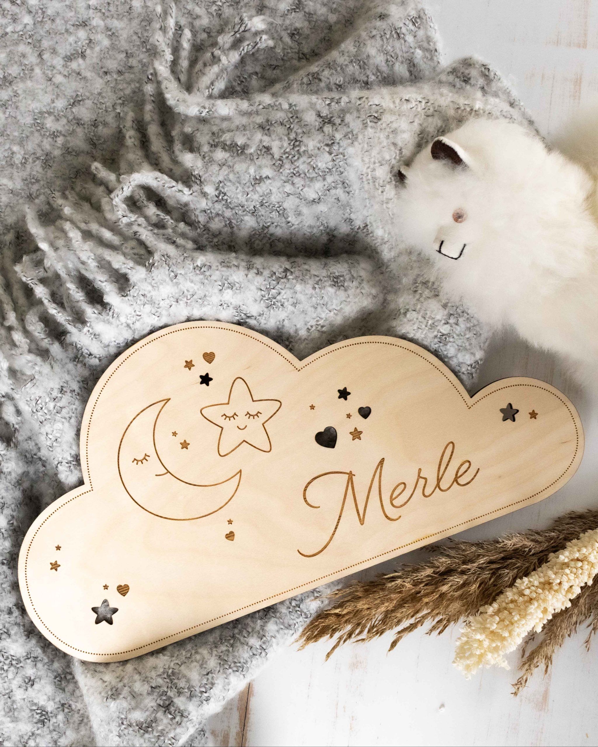 Wolkenschild mit Personalisierung
