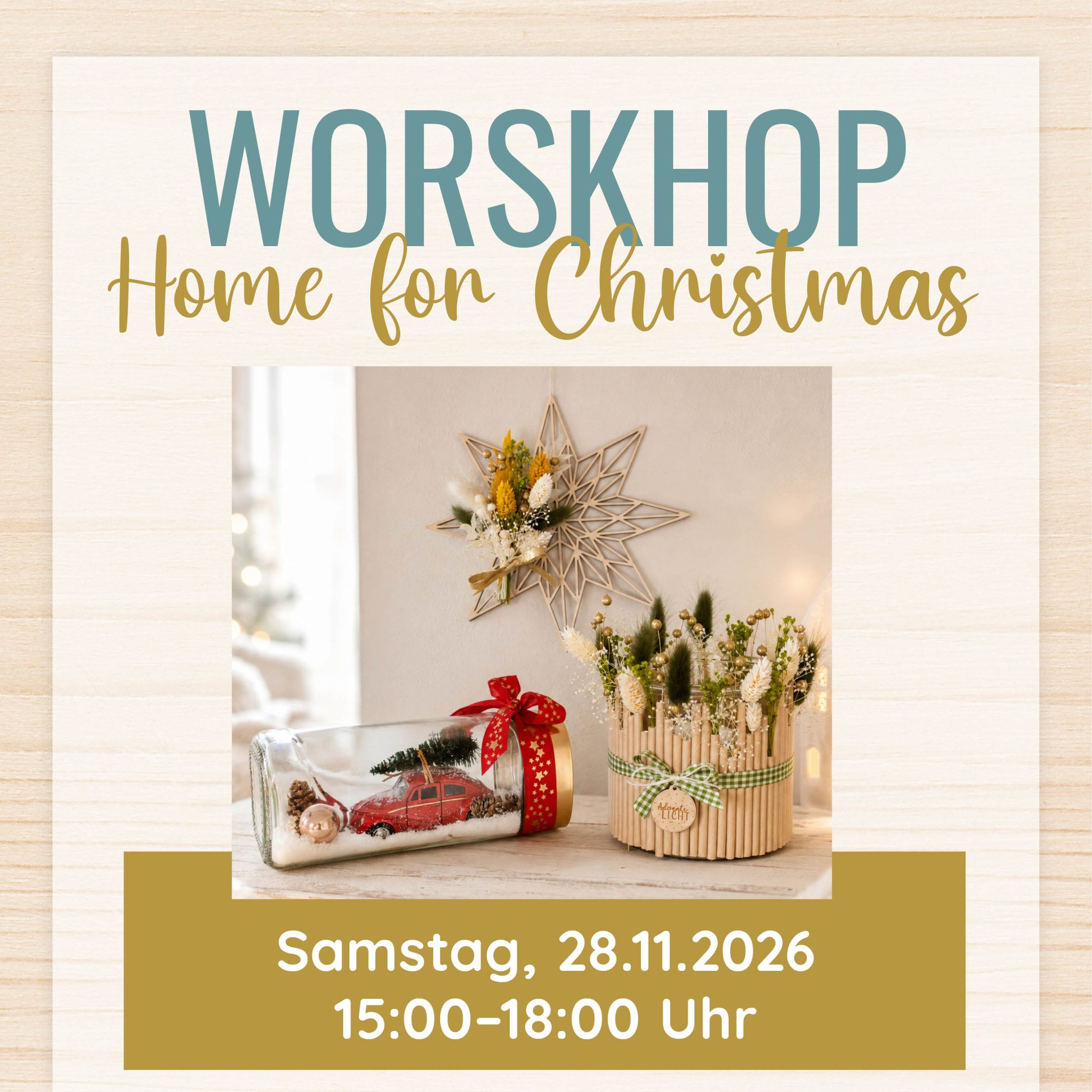 Home for Christmas, Samstag, 28.11.2026, 15–18 Uhr